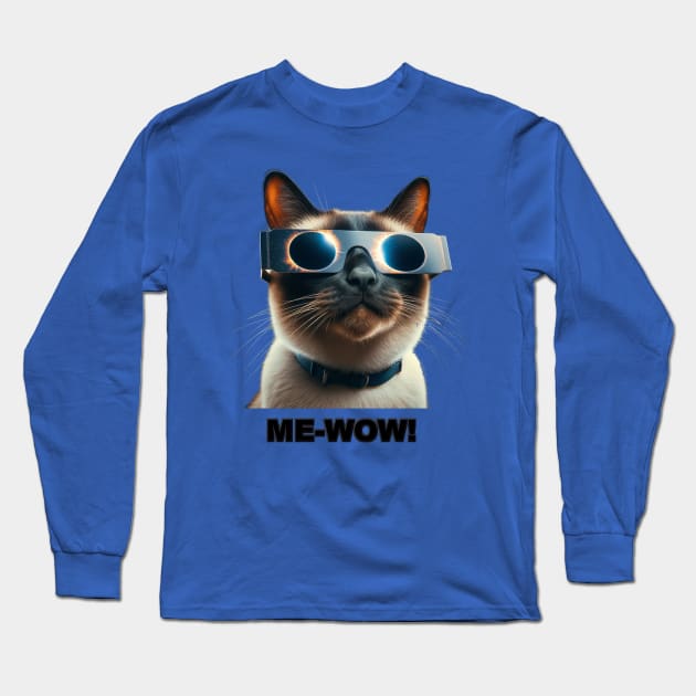 ME-WOW Long Sleeve T-Shirt by D_AUGUST_ART_53